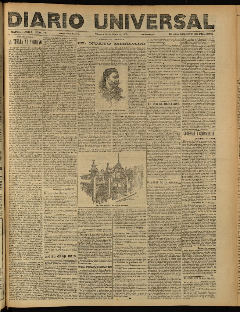 Miniatura de Diario Universal del 26 de junio de 1903, edición de tarde