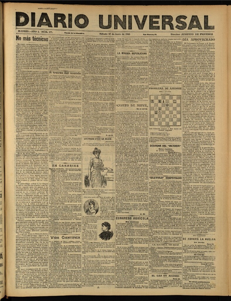 Miniatura de Diario Universal del 27 de junio de 1903, edición de tarde