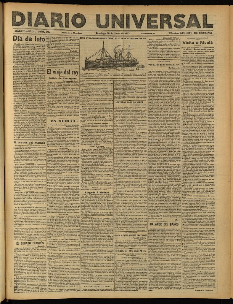 Miniatura de Diario Universal del 28 de junio de 1903, edición de tarde