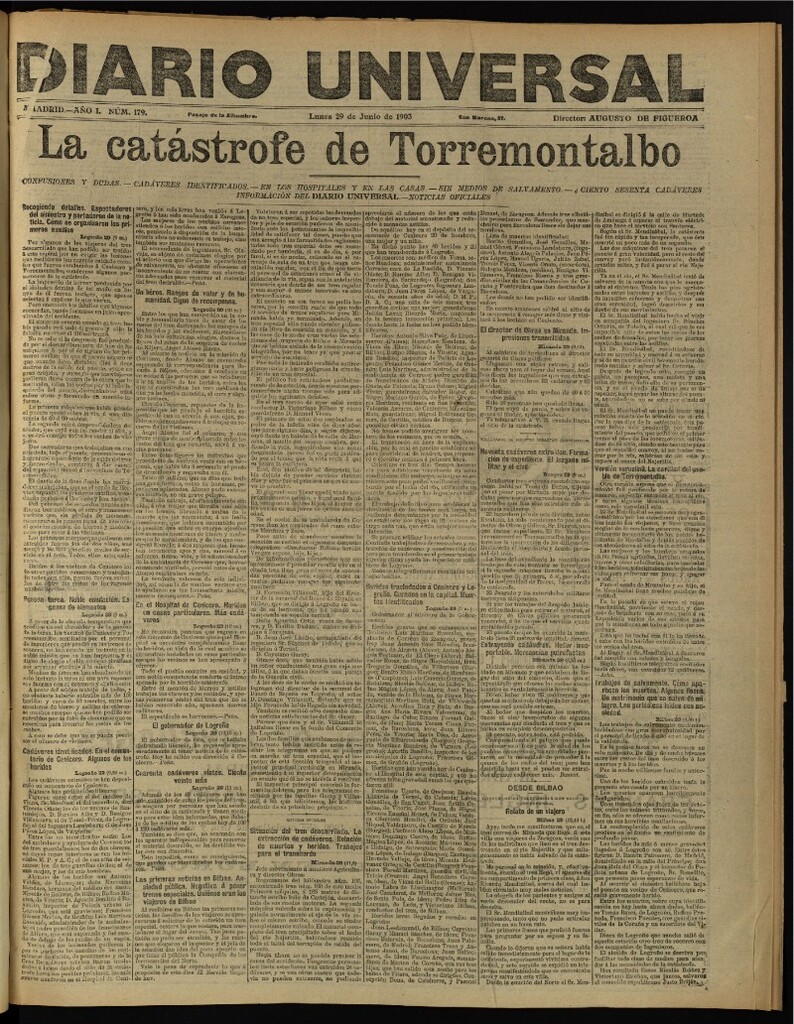 Miniatura de Diario Universal del 29 de junio de 1903, edición de noche