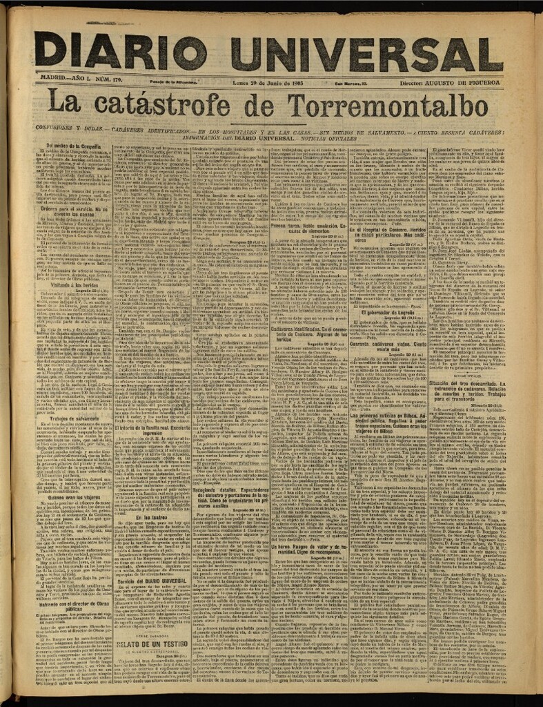 Miniatura de Diario Universal del 29 de junio de 1903, edición de tarde