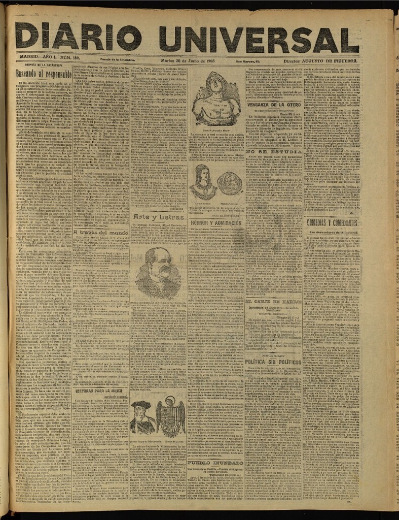 Miniatura de Diario Universal del 30 de junio de 1903, edición de tarde