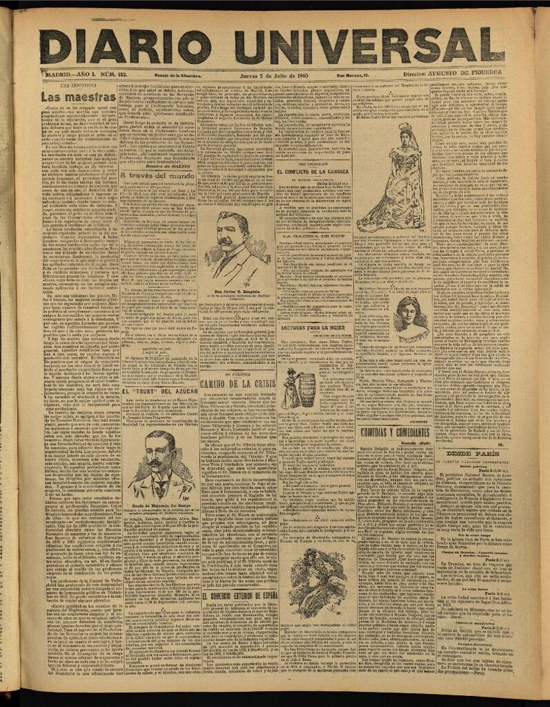 Miniatura de Diario Universal del 2 de julio de 1903, edición de noche