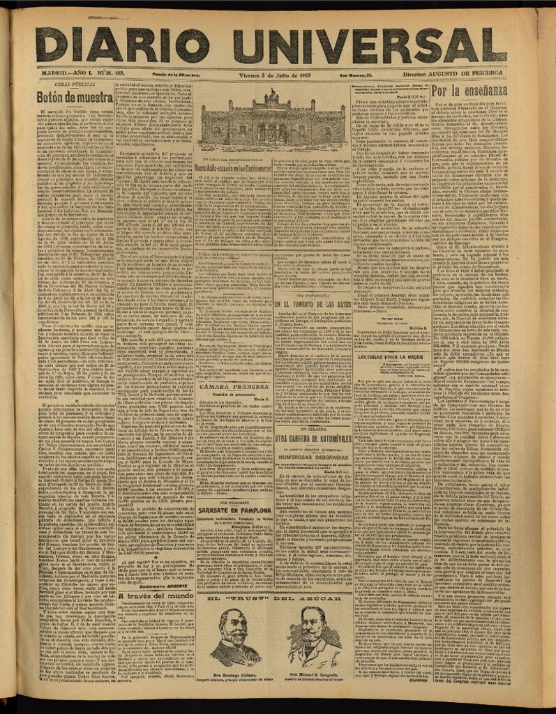 Miniatura de Diario Universal del 3 de julio de 1903, edición de noche