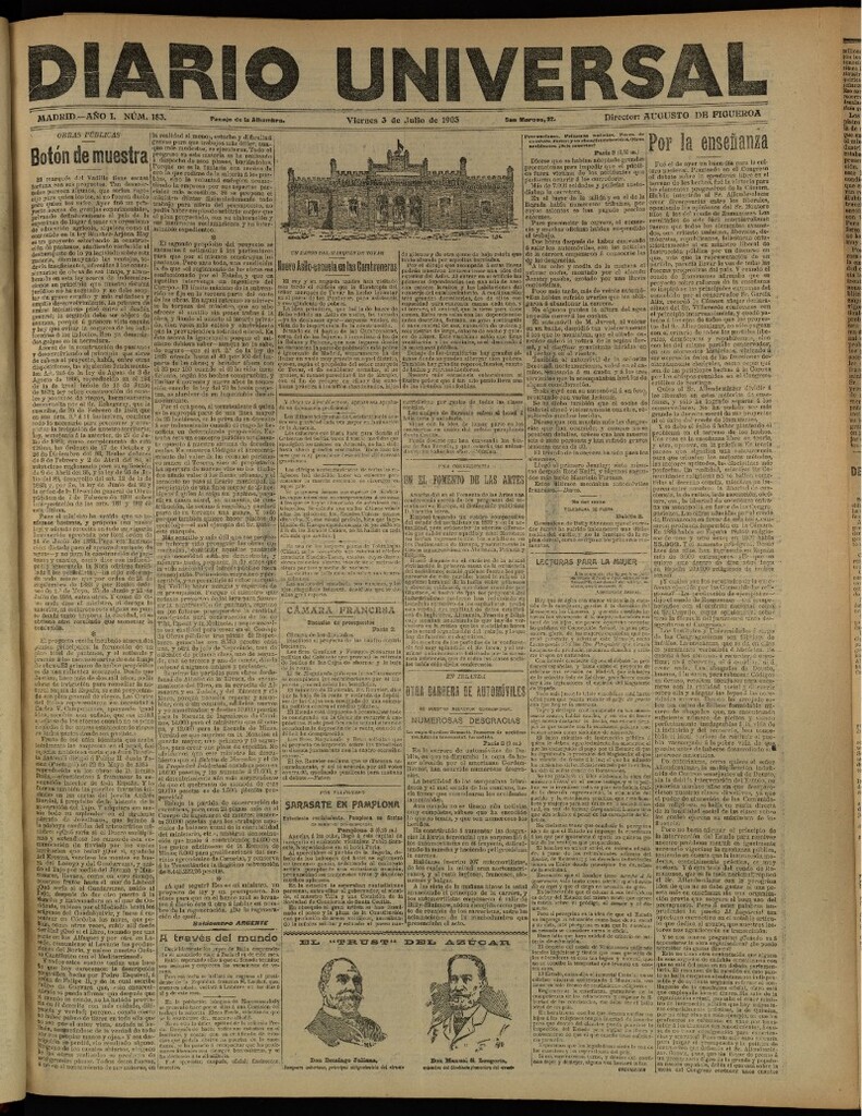 Miniatura de Diario Universal del 3 de julio de 1903, edición de tarde