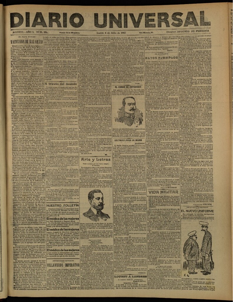 Miniatura de Diario Universal del 6 de julio de 1903, edición de tarde