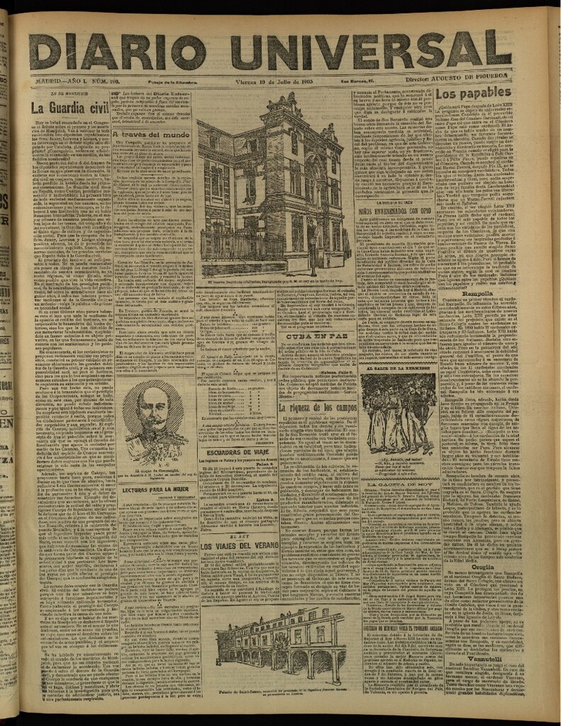 Miniatura de Diario Universal del 10 de julio de 1903, edición de tarde