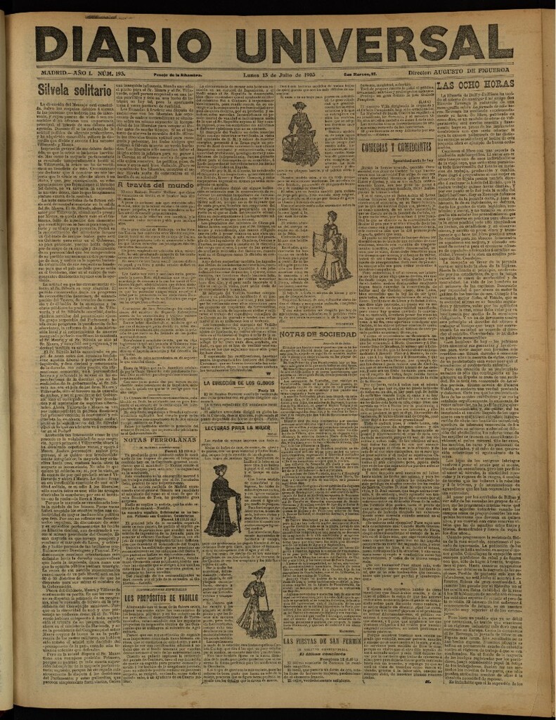 Miniatura de Diario Universal del 13 de julio de 1903, edición de tarde