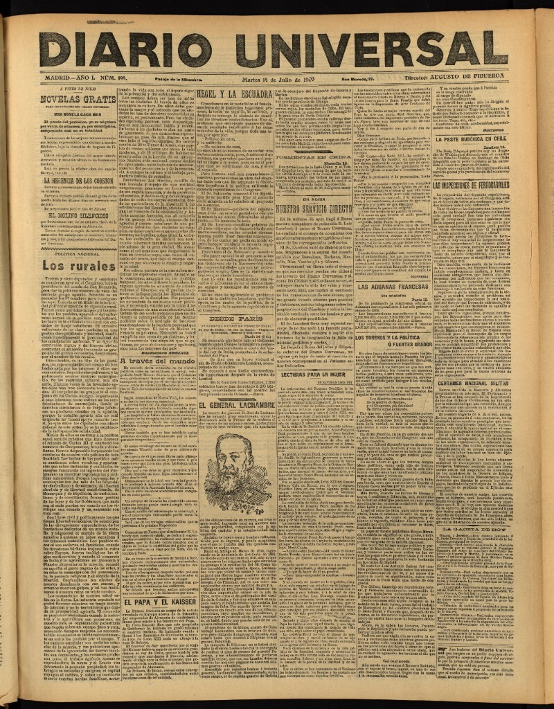 Miniatura de Diario Universal del 14 de julio de 1903, edición de noche