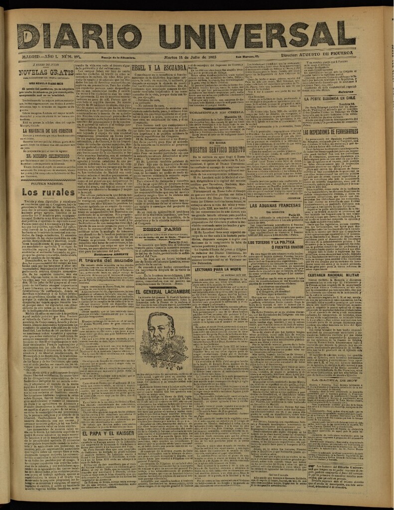 Miniatura de Diario Universal del 14 de julio de 1903, edición de tarde