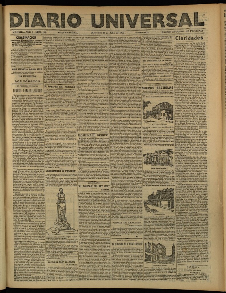 Miniatura de Diario Universal del 15 de julio de 1903, edición de tarde