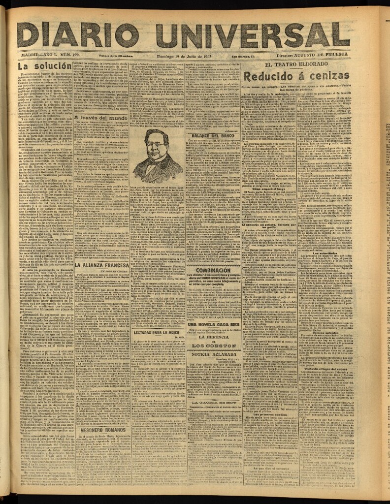 Miniatura de Diario Universal del 19 de julio de 1903, edición de noche