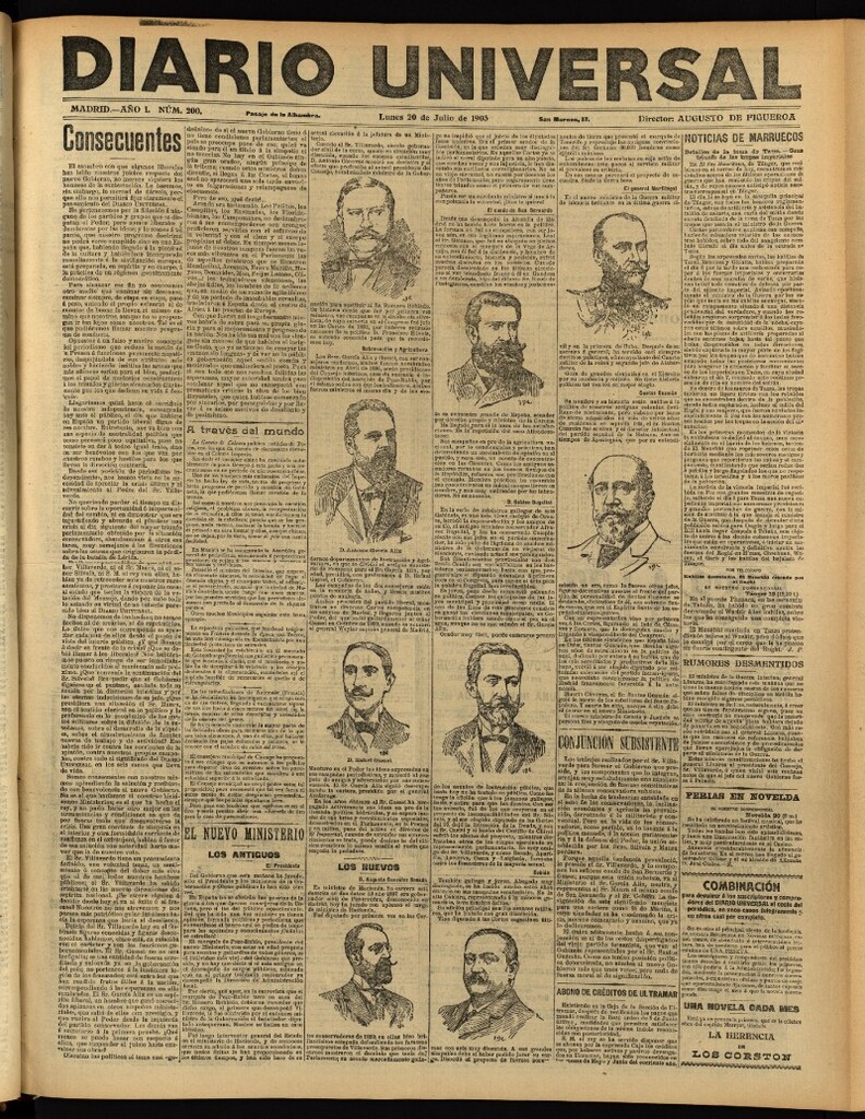 Miniatura de Diario Universal del 20 de julio de 1903, edición de noche