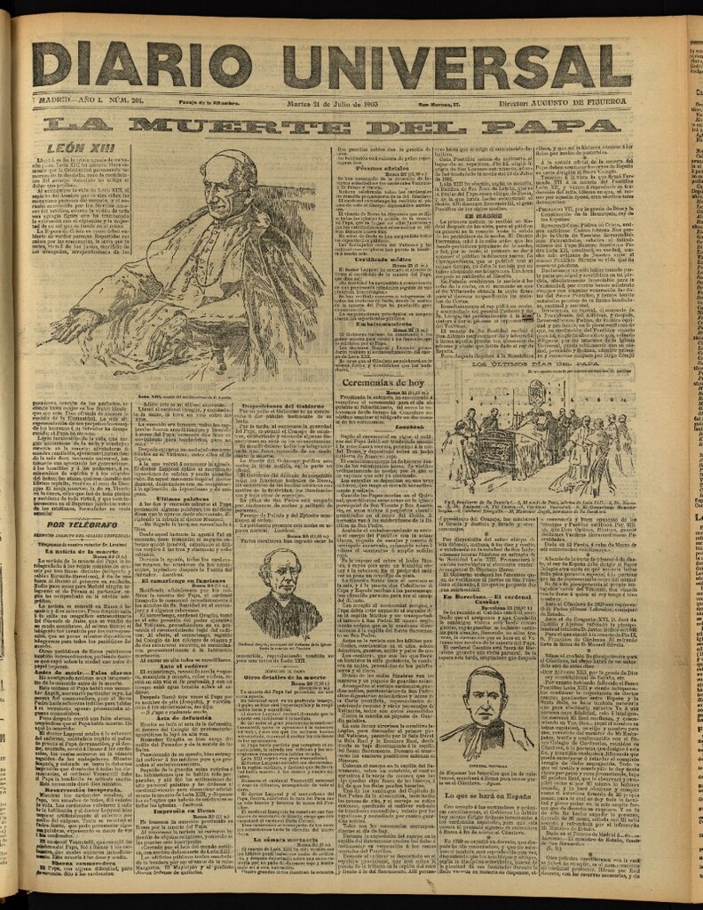Miniatura de Diario Universal del 21 de julio de 1903, edición de noche