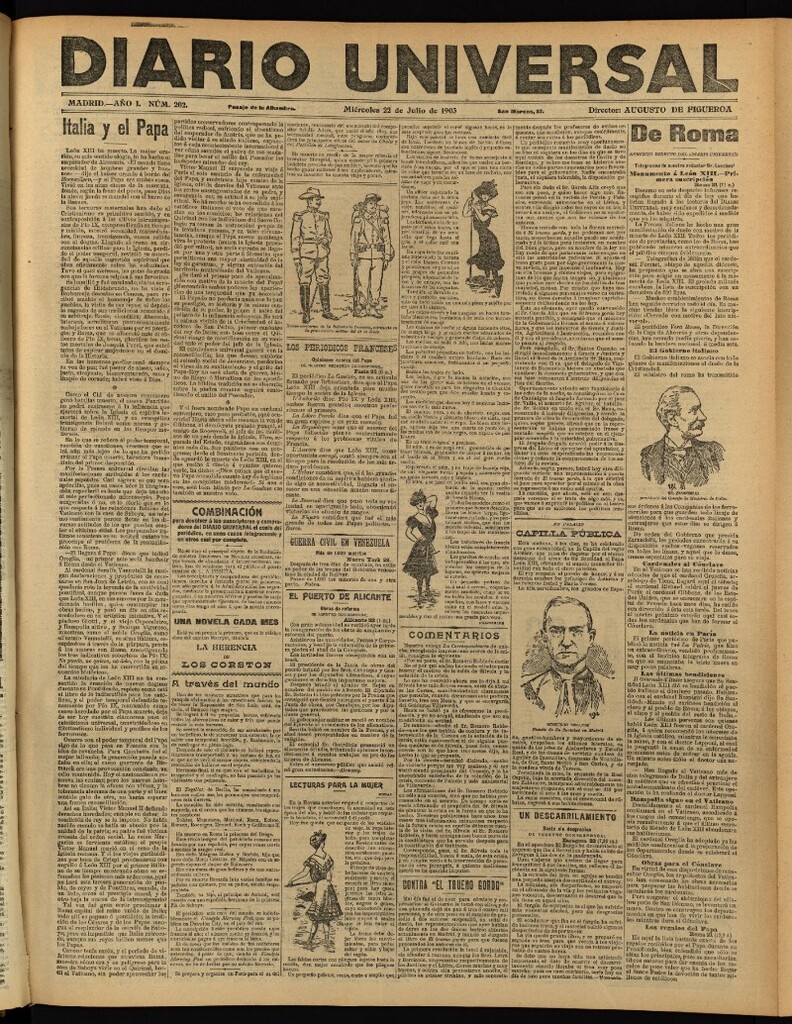 Miniatura de Diario Universal del 22 de julio de 1903, edición de noche