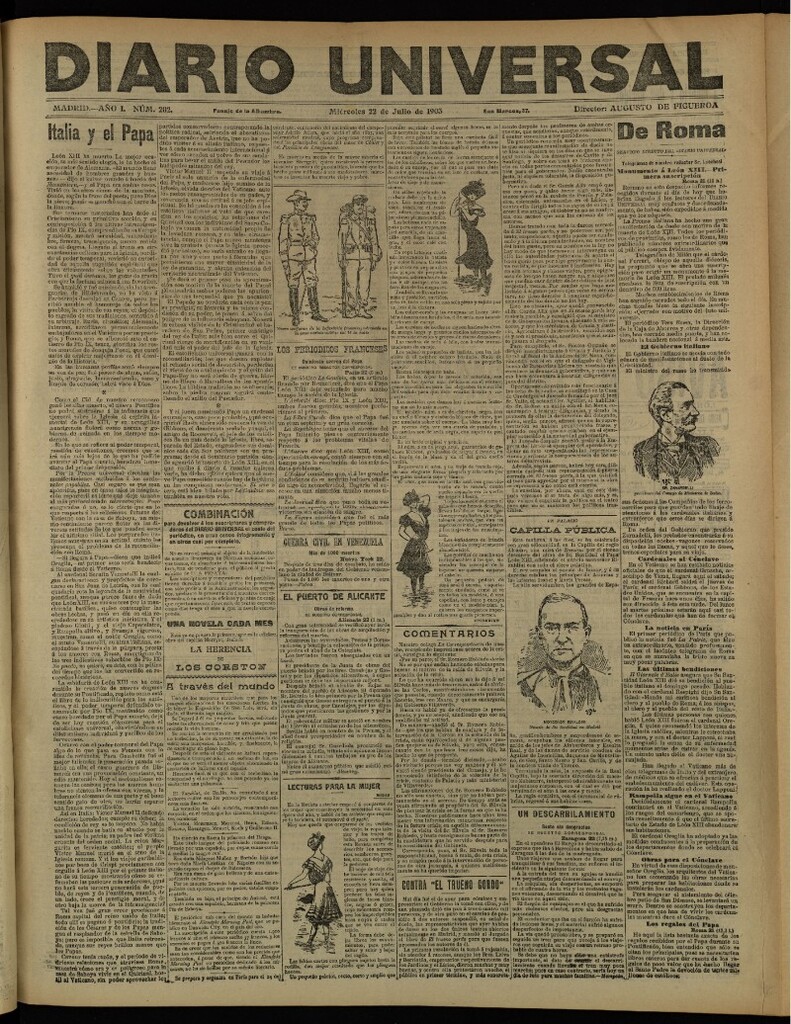 Miniatura de Diario Universal del 22 de julio de 1903, edición de tarde