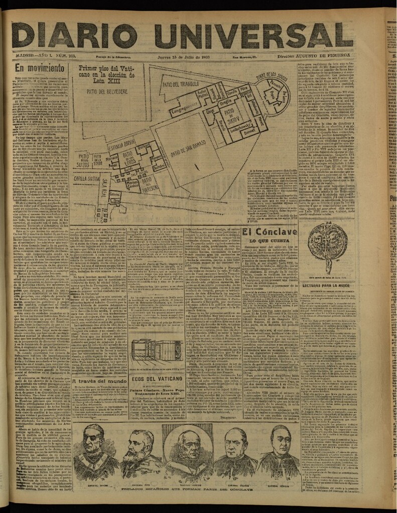 Miniatura de Diario Universal del 23 de julio de 1903, edición de tarde