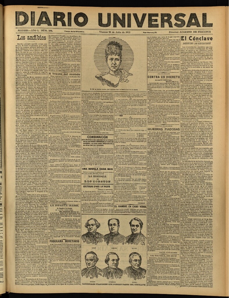 Miniatura de Diario Universal del 24 de julio de 1903, edición de noche