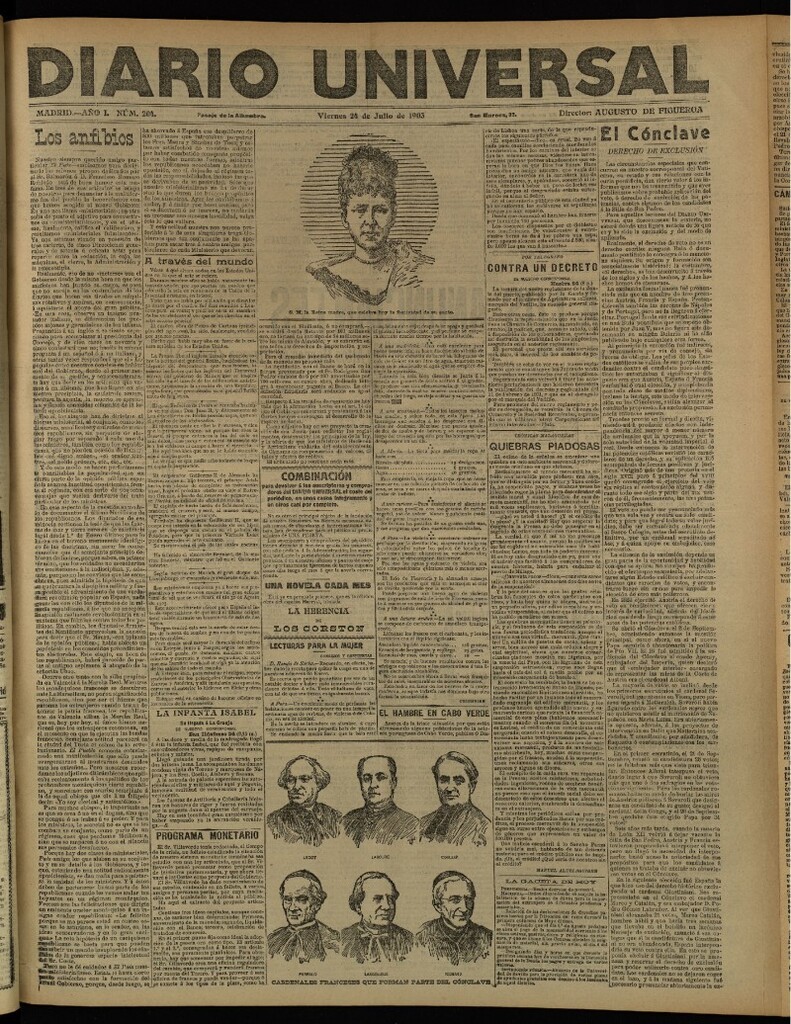 Miniatura de Diario Universal del 24 de julio de 1903, edición de tarde