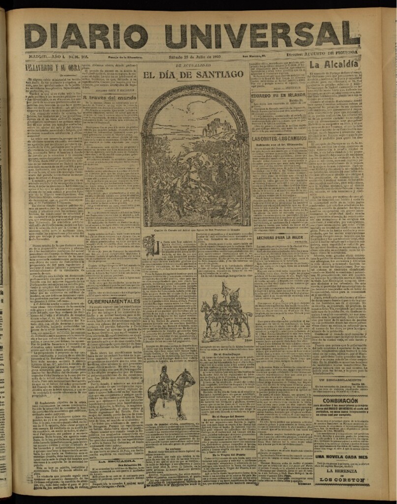 Miniatura de Diario Universal del 25 de julio de 1903, edición de tarde