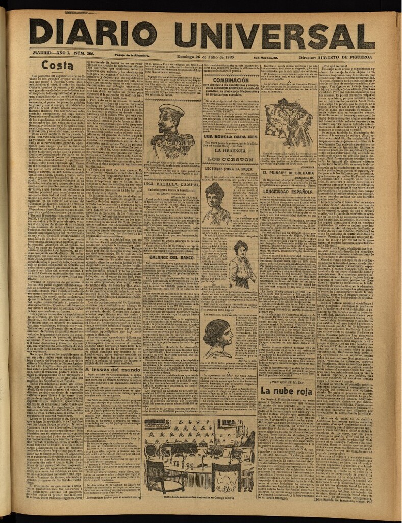 Miniatura de Diario Universal del 26 de julio de 1903, edición de noche