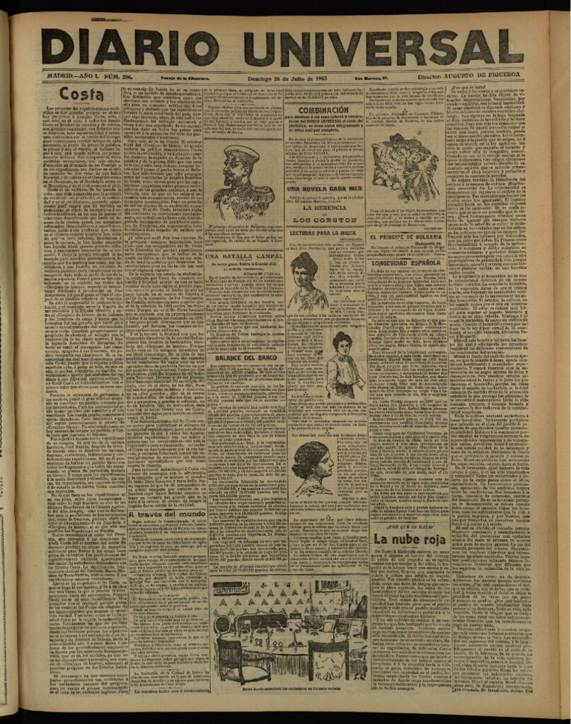 Miniatura de Diario Universal del 26 de julio de 1903, edición de tarde