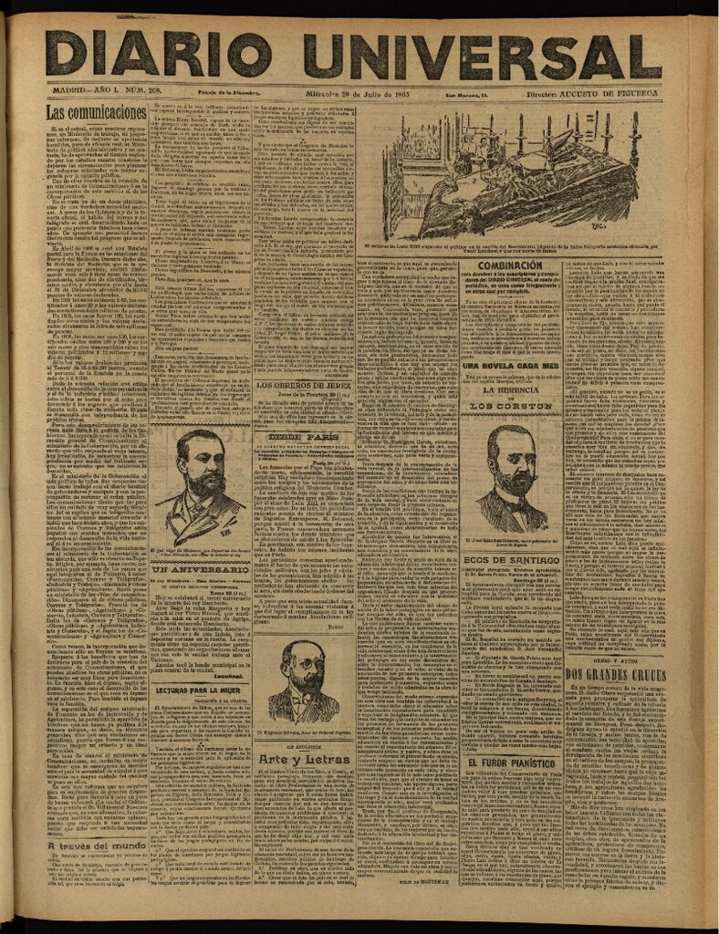 Miniatura de Diario Universal del 29 de julio de 1903, edición de noche