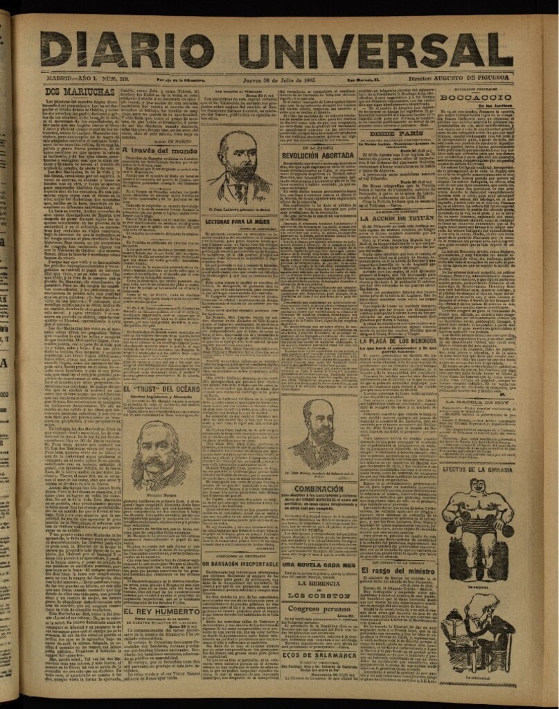 Miniatura de Diario Universal del 30 de julio de 1903, edición de tarde