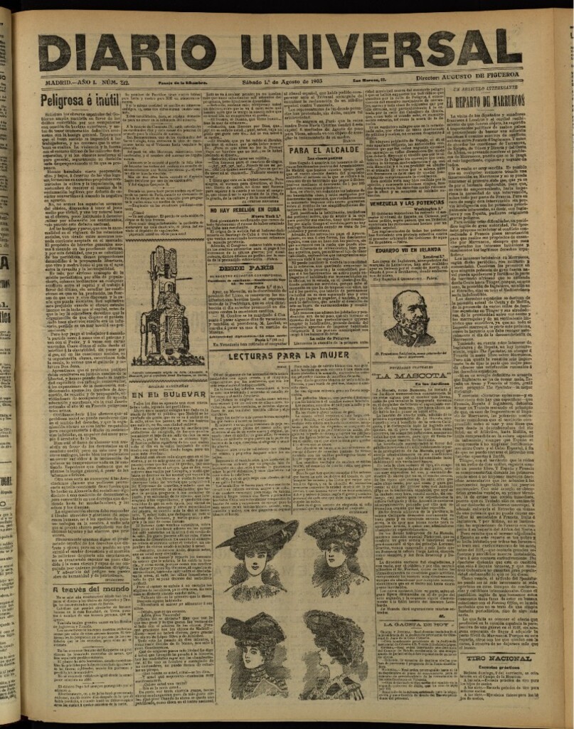 Miniatura de Diario Universal del 1 de agosto de 1903, edición de tarde