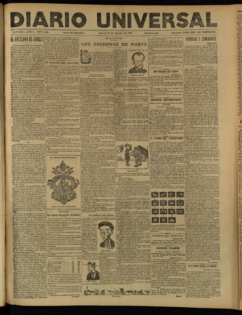 Miniatura de Diario Universal del 13 de agosto de 1903, edición de tarde