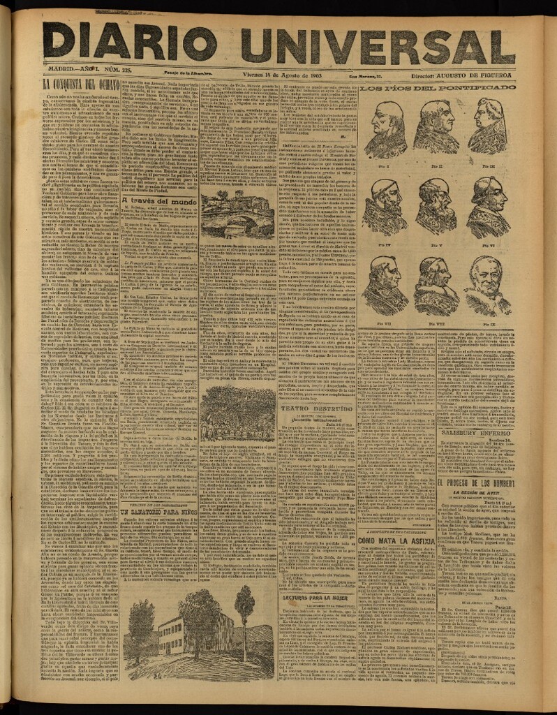 Miniatura de Diario Universal del 14 de agosto de 1903, edición de noche