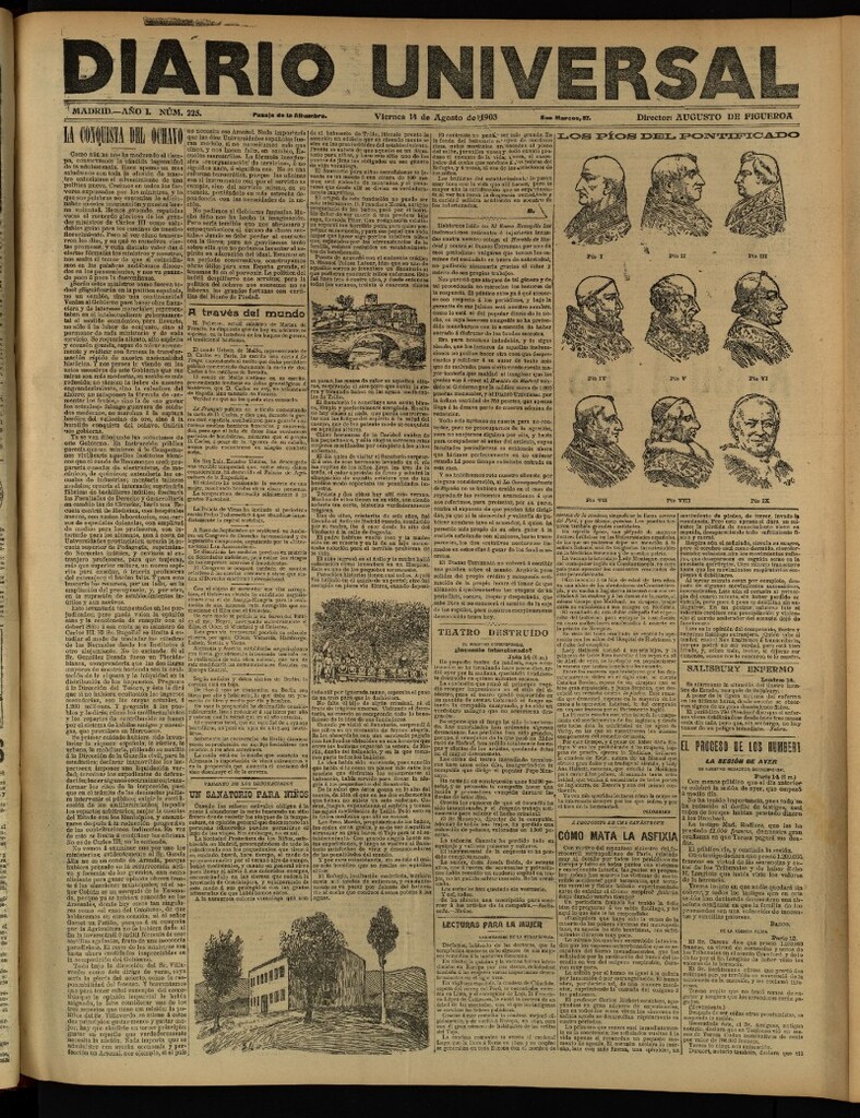 Miniatura de Diario Universal del 14 de agosto de 1903, edición de tarde