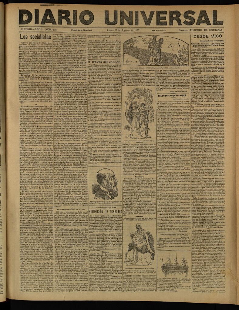 Miniatura de Diario Universal del 17 de agosto de 1903, edición de tarde