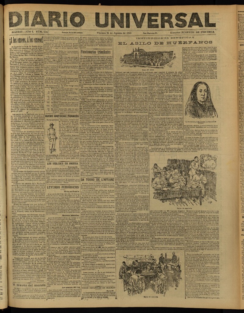 Miniatura de Diario Universal del 21 de agosto de 1903, edición de noche