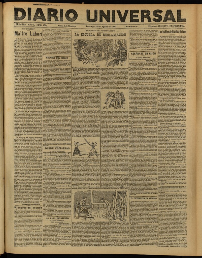 Miniatura de Diario Universal del 23 de agosto de 1903, edición de noche