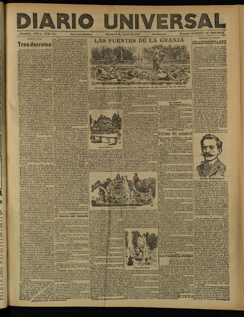 Miniatura de Diario Universal del 25 de agosto de 1903, edición de tarde