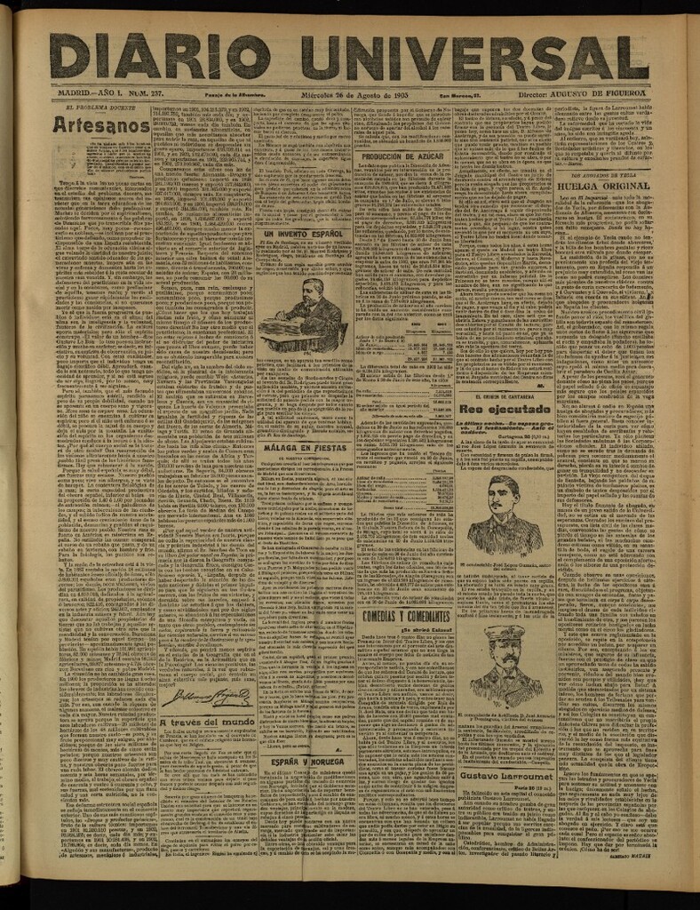 Miniatura de Diario Universal del 26 de agosto de 1903, edición de tarde