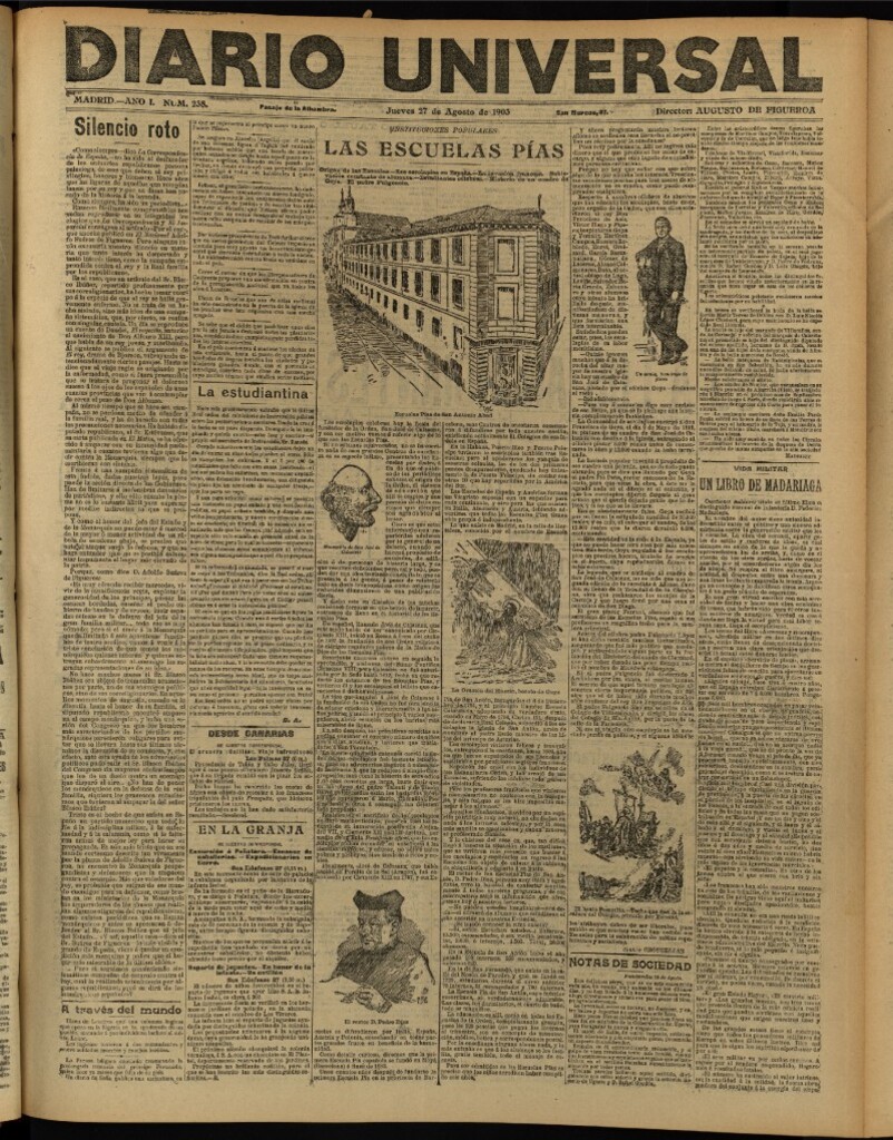 Miniatura de Diario Universal del 27 de agosto de 1903, edición de noche