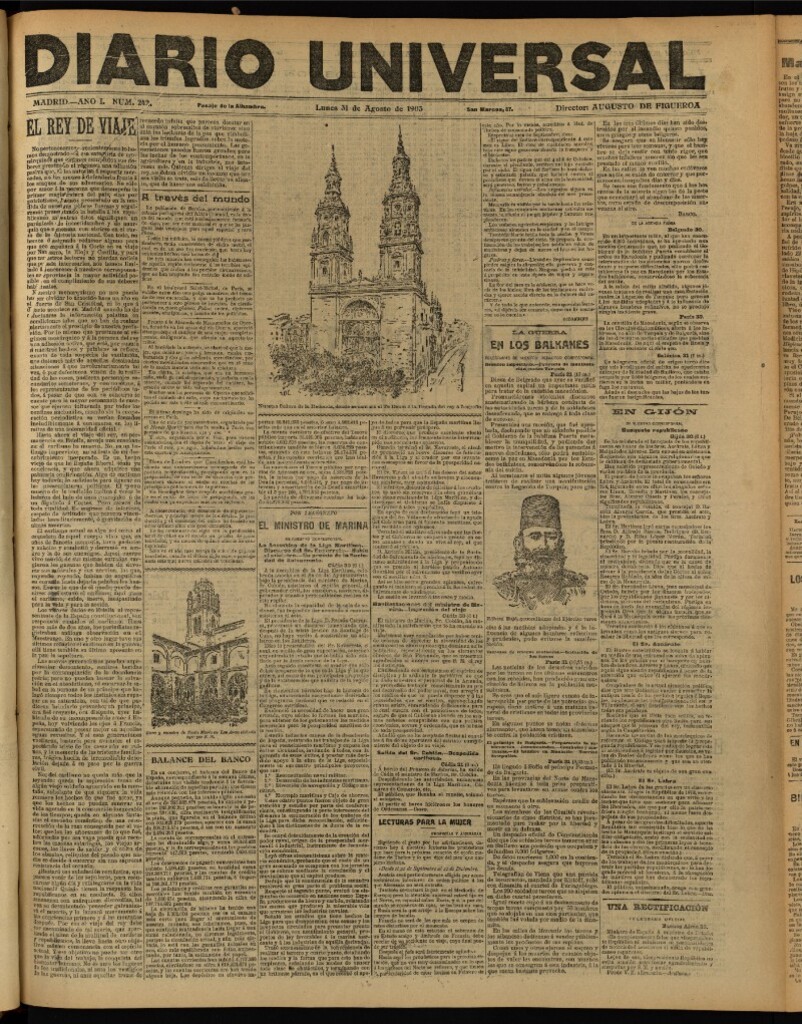 Miniatura de Diario Universal del 31 de agosto de 1903, edición de noche