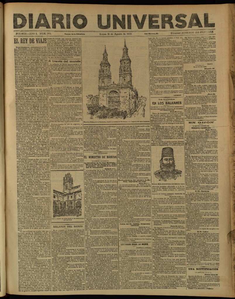 Miniatura de Diario Universal del 31 de agosto de 1903, edición de tarde