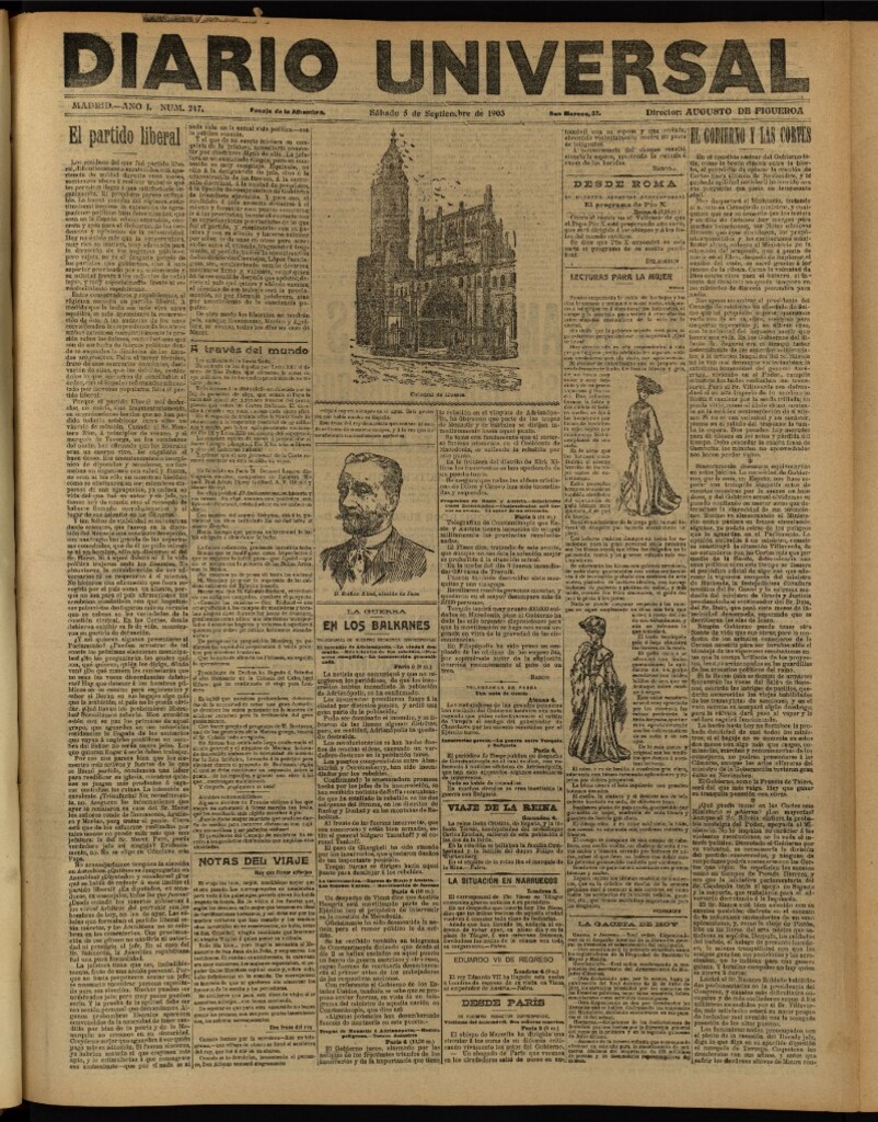Miniatura de Diario Universal del 5 de septiembre de 1903, edición de noche