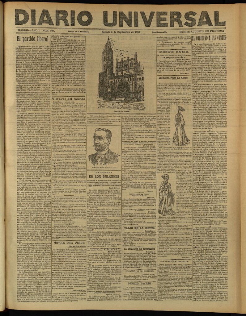 Miniatura de Diario Universal del 5 de septiembre de 1903, edición de tarde