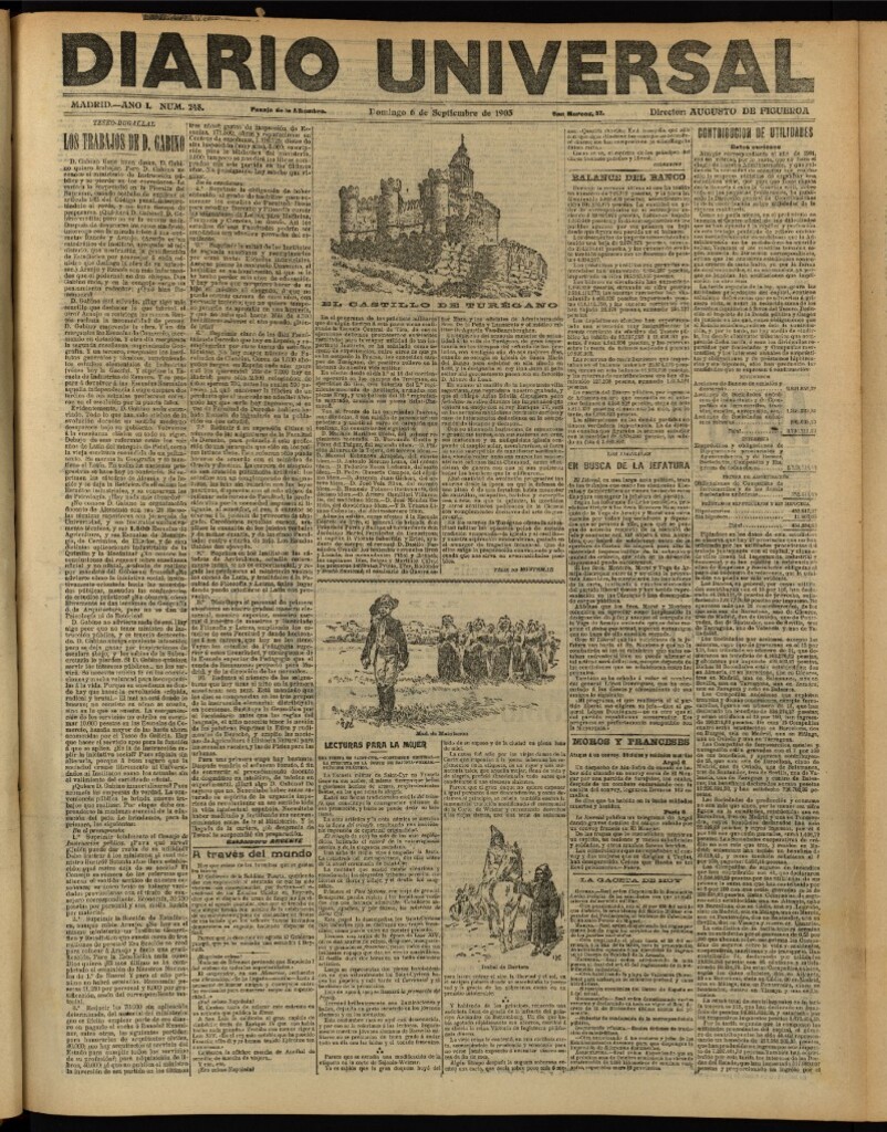 Miniatura de Diario Universal del 6 de septiembre de 1903, edición de noche