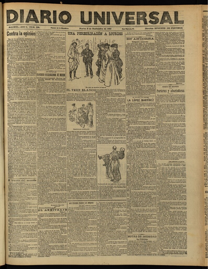 Miniatura de Diario Universal del 8 de septiembre de 1903, edición de noche
