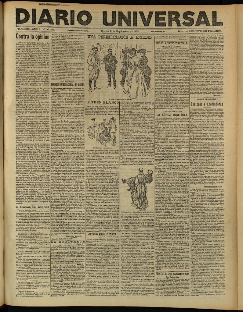 Miniatura de Diario Universal del 8 de septiembre de 1903, edición de tarde