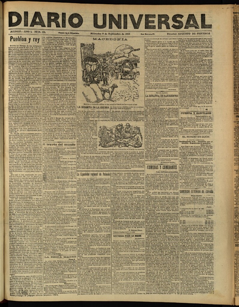 Miniatura de Diario Universal del 9 de septiembre de 1903, edición de tarde
