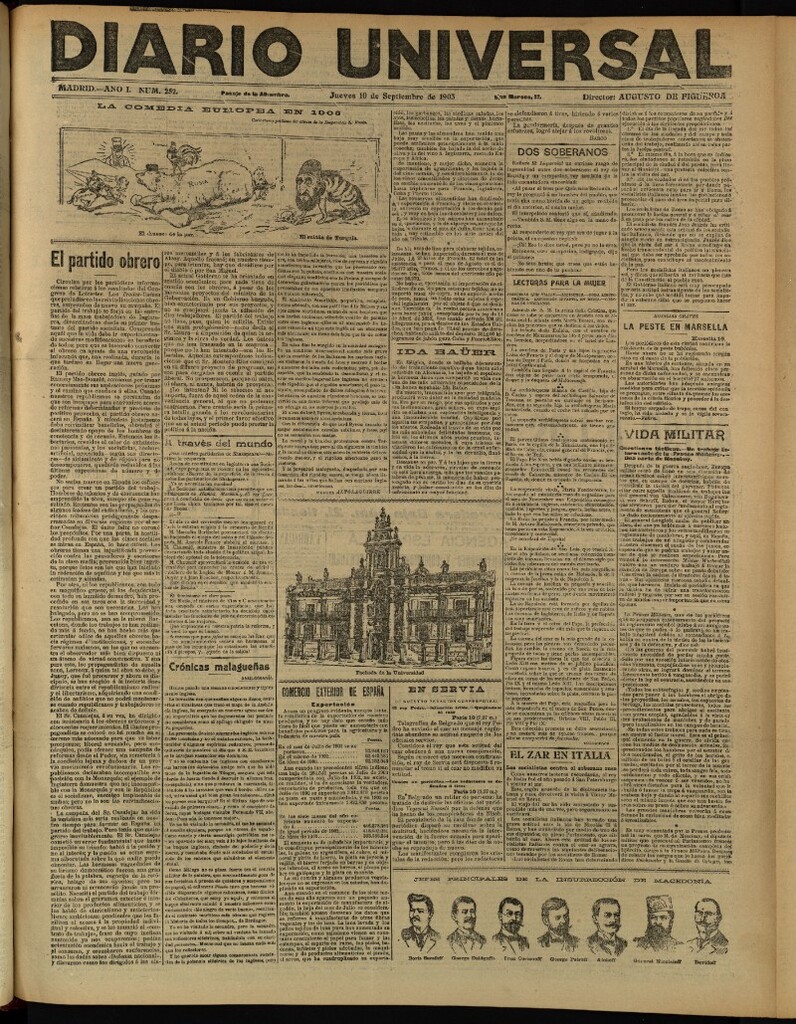 Miniatura de Diario Universal del 10 de septiembre de 1903, edición de tarde