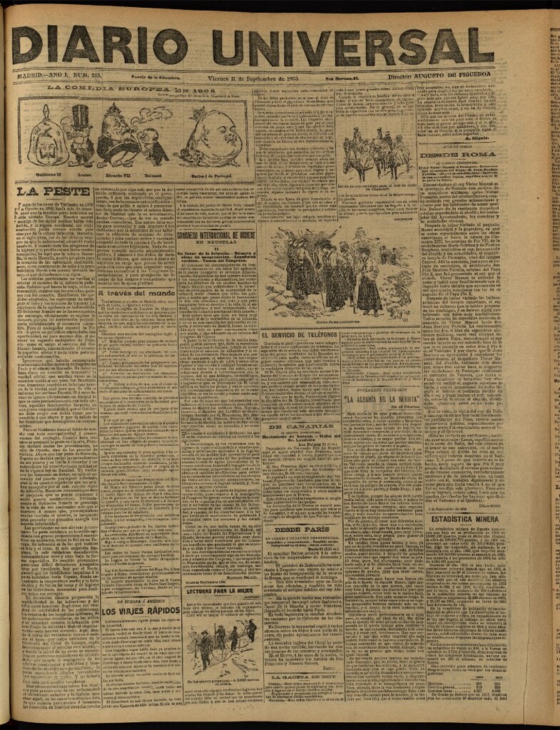 Miniatura de Diario Universal del 11 de septiembre de 1903, edición de noche
