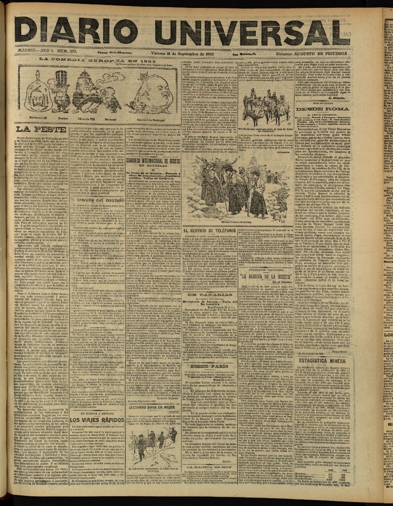Miniatura de Diario Universal del 11 de septiembre de 1903, edición de tarde