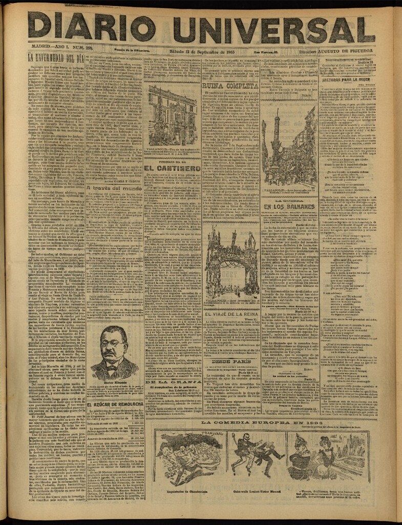Miniatura de Diario Universal del 12 de septiembre de 1903, edición de noche